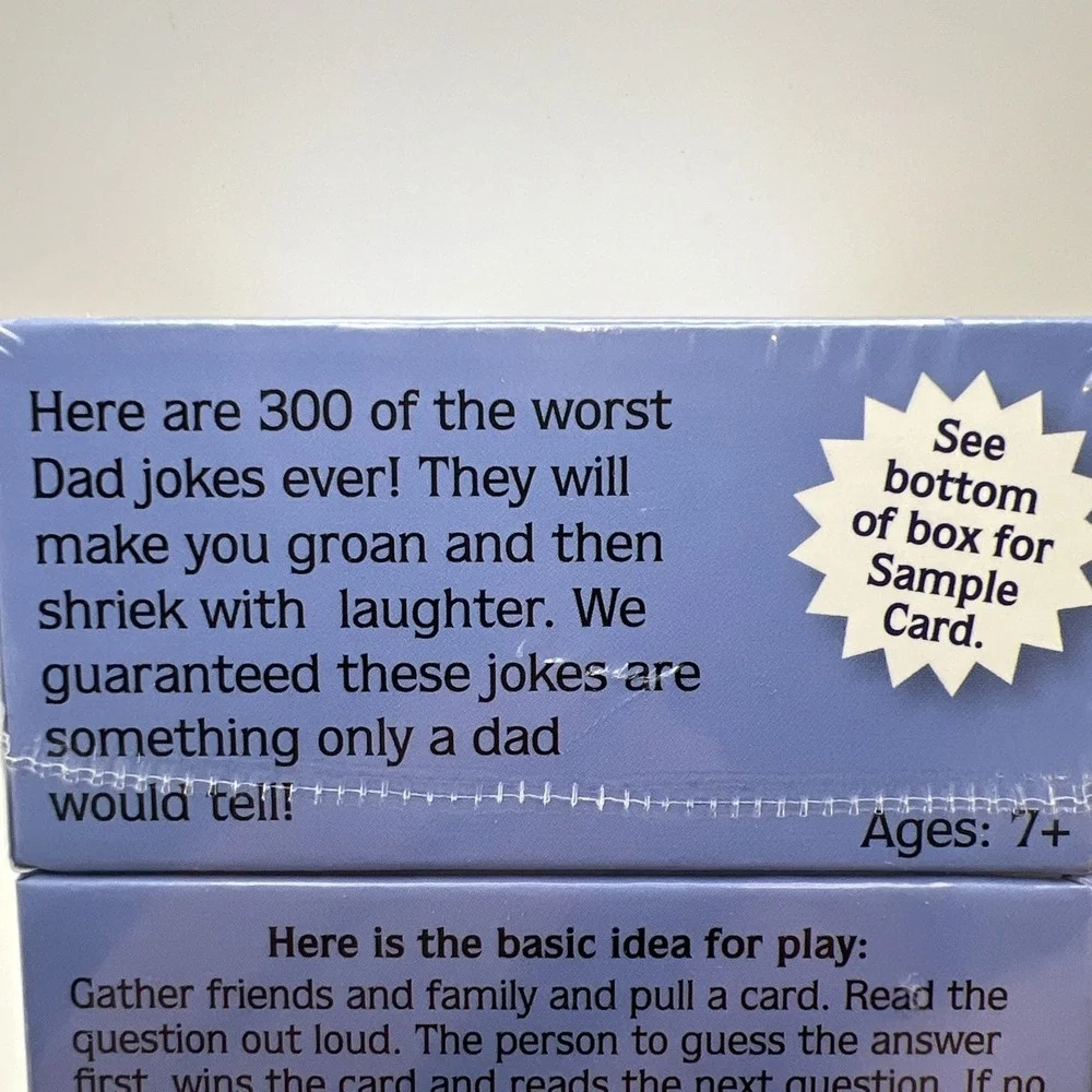 The Worst Dad Jokes Card Game New Sealed Funny Family Party Game